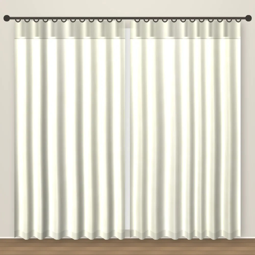Soft Cream Luxe Linen Curtain DF 207-10