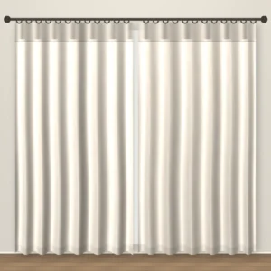 Soft Peach Rustic Linen Curtain DF 204-37