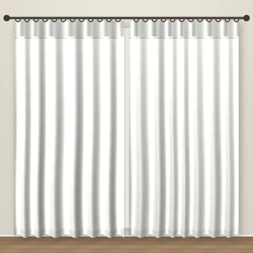Soft White Luxe Linens linen curtain DF 207-22