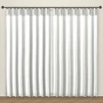 Soft White Tweed Linen Curtain DF 360-13