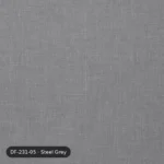 Steel Grey Forever Linen Curtain DF 231-05 fabric swatch