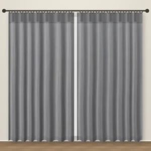 Steel Grey Tweed Linens linen curtain DF 360-23