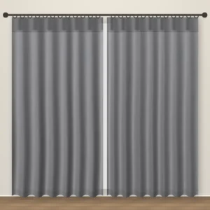 Storm Grey Forever Linen Curtain DF 231-25