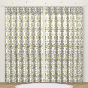 Suzani Ikat Olive printed kids curtain DF 403-33