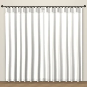 Swan White Simply Linen Curtain DF 212-08