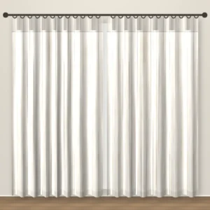 Swan White Stripe Artesia Linen Curtain DF 239-15