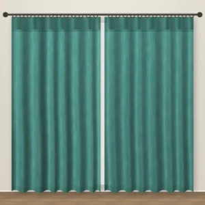 Teal Natura Linen Curtain DF 222-43