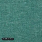 Teal Natura Linen Curtain DF 222-43 fabric swatch