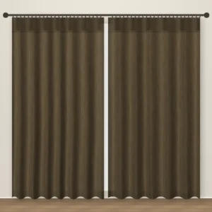 Walnut Tweed Linen Curtain DF 360-21