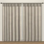 Warm Grey Artesia Linen Curtain DF 239-41