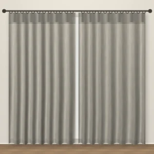 Warm Grey Natura Linen Curtain DF 222-33