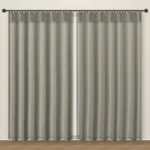 Warm Grey Timeless blackout curtain DF 117-35