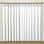 White Plush blackout curtain DF 122-06