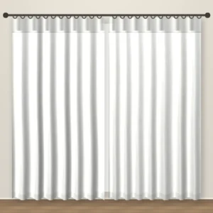 White Plush blackout curtain DF 122-06